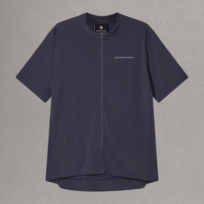 Maillot ENDURA LOOP ZIPPED Manches Courtes Carbon Gris