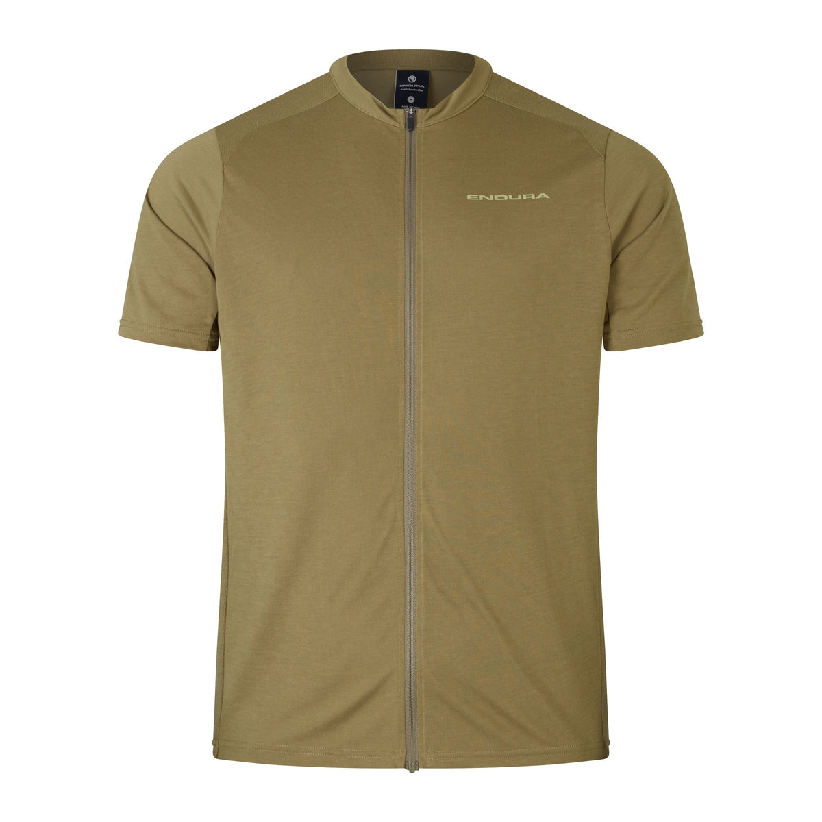 Maillot ENDURA LOOP ZIPPED Manches Courtes Kaki