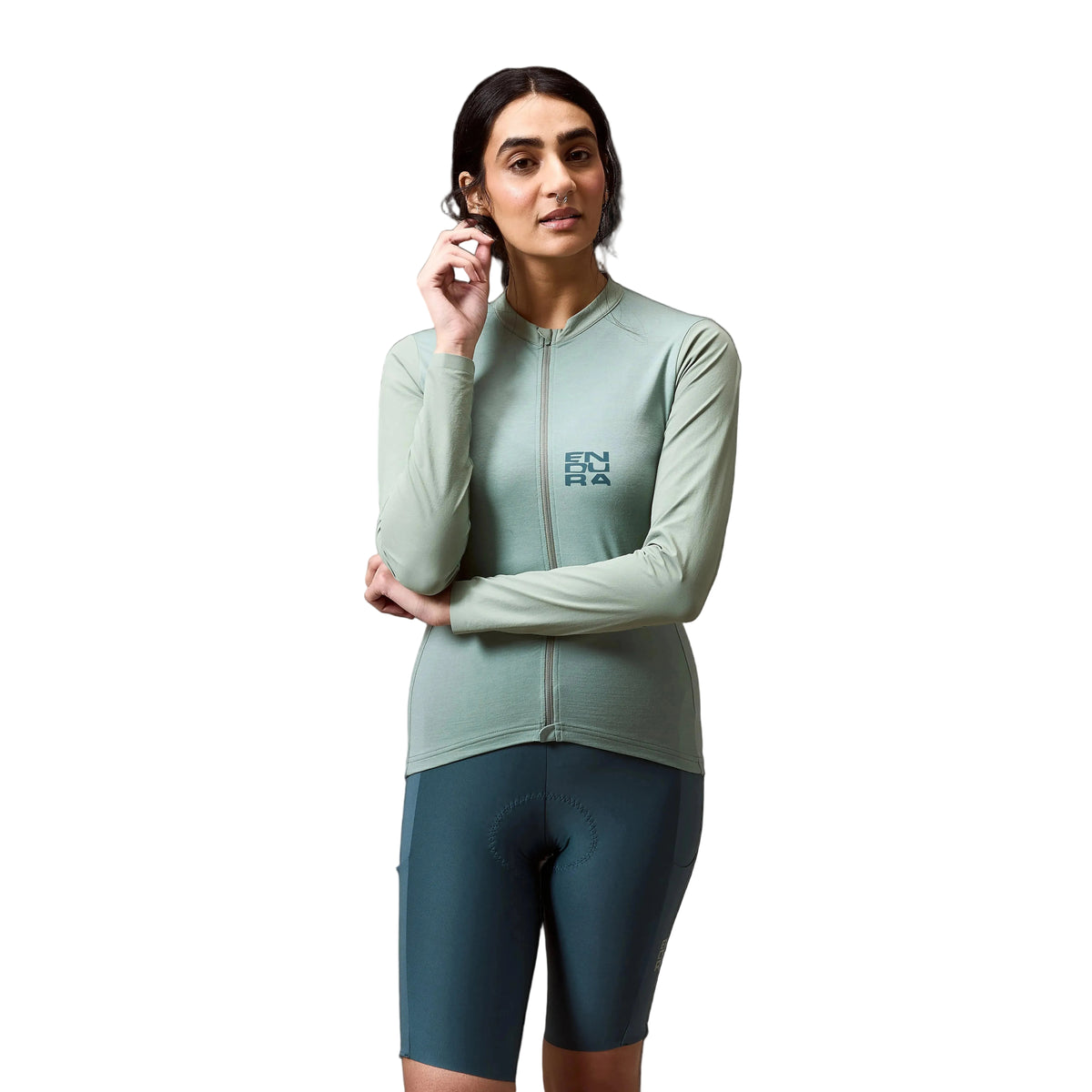 Maillot ENDURA  ALLTRACK RIDE Femme Manches Longues Sage Green