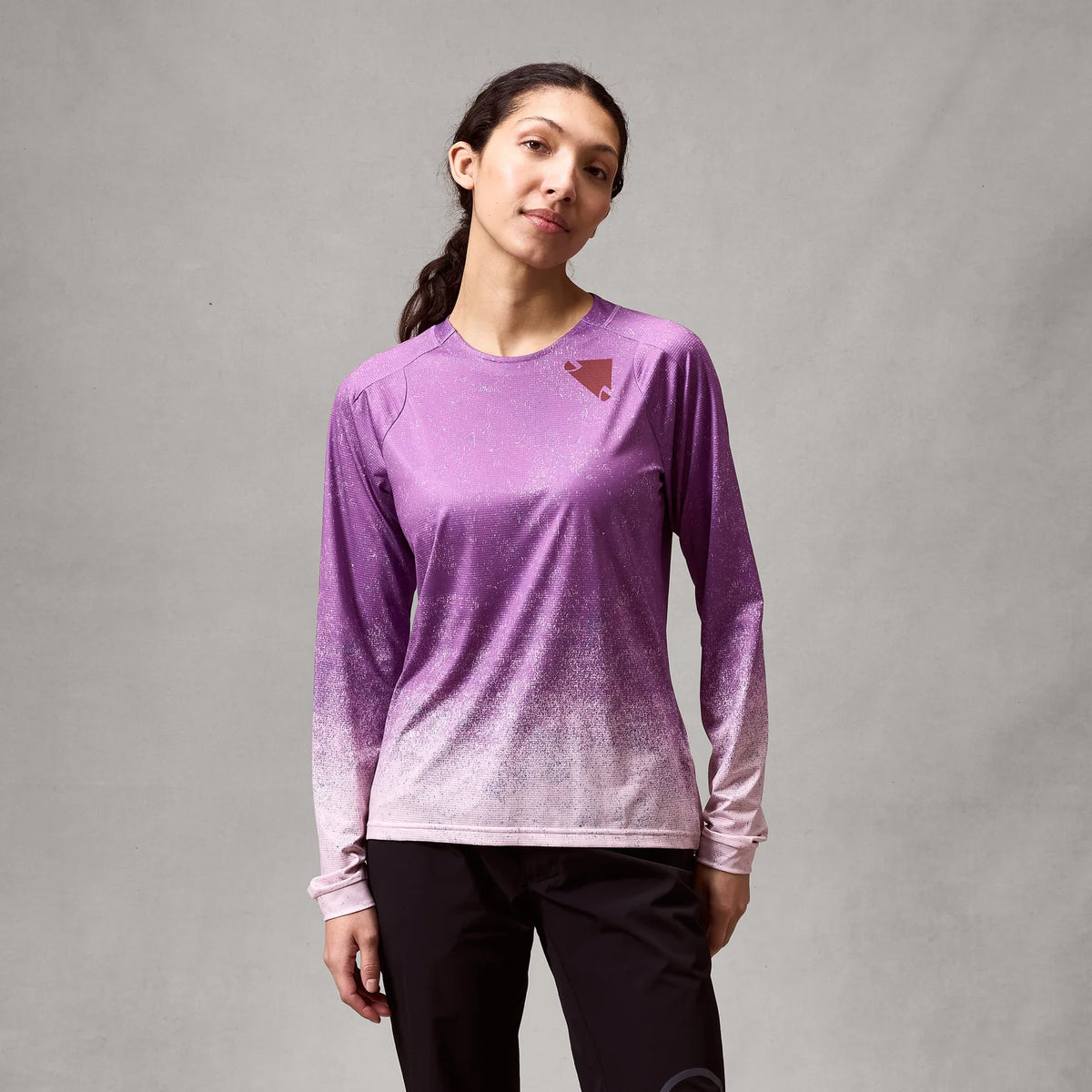 Maillot ENDURA SINGLETRACK PRINT Manches Longues Femme Violet