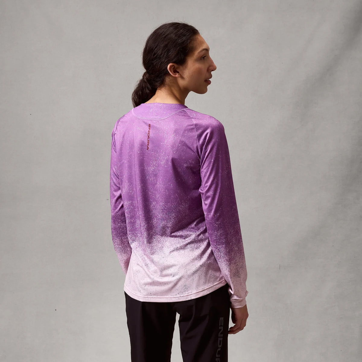 Maillot ENDURA SINGLETRACK PRINT Manches Longues Femme Violet