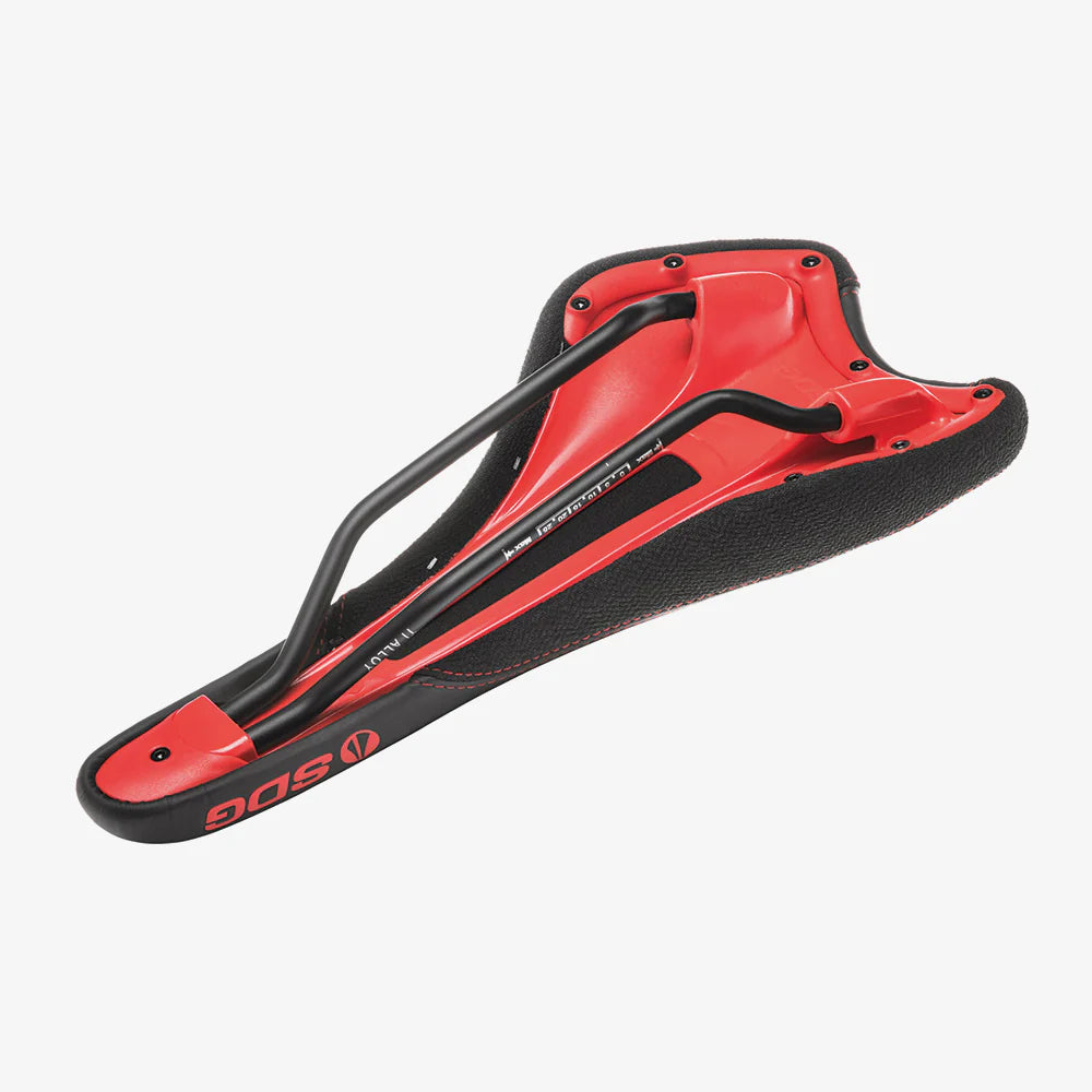 Selle SDG RADAR MTN Rails Titane-Alu Noir/Rouge