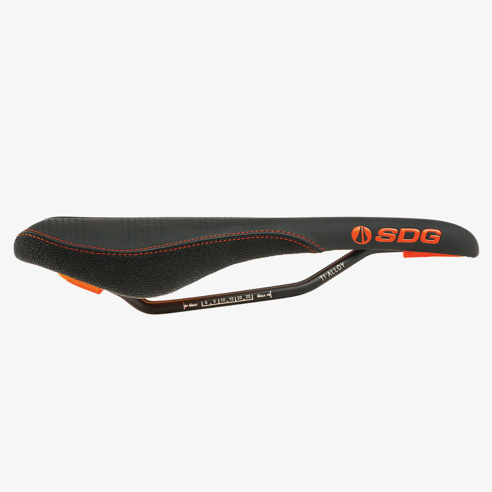 Selle SDG RADAR MTN Rails Titane-Alu Noir/Orange