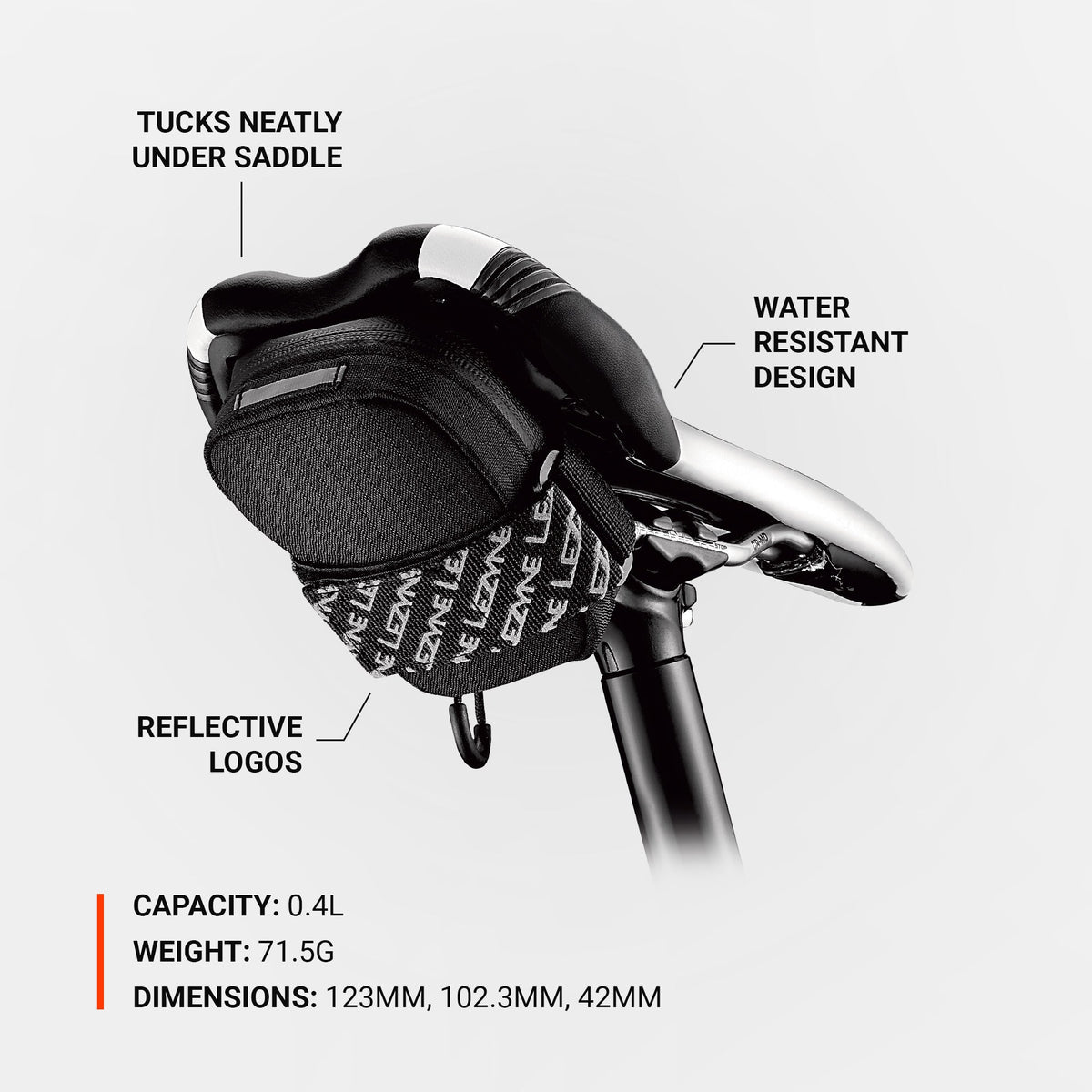 Sacoche de Selle LEZYNE ROAD CADDY Noir