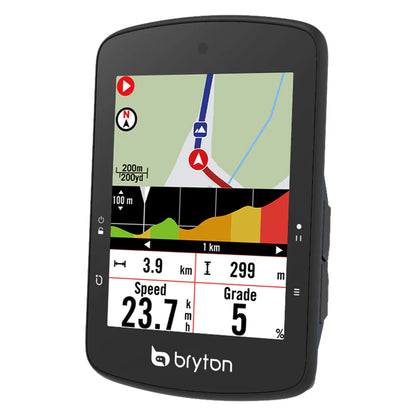 Compteur GPS BRYTON RIDER S510E — navigation et profil de montée