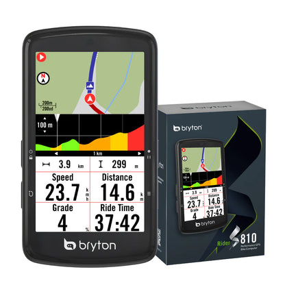 Compteur GPS BRYTON RIDER S810E — compteur et emballage de la version E
