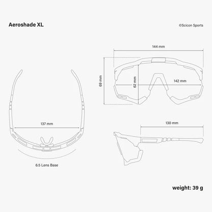 Lunettes SCICON AEROSHADE XL Noir Iridium Argent