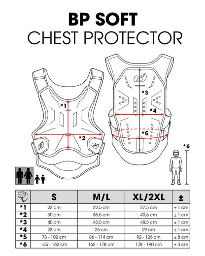 Plastron de Protection O'NEAL BP SOFT PROTECTOR Noir
