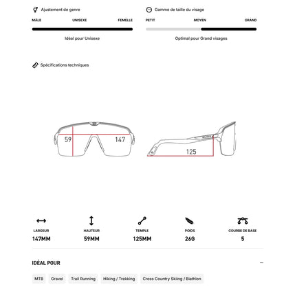 Lunettes RUDY PROJECT SPINSHIELD AIR Rose Verres RP Optics Multilaser Red