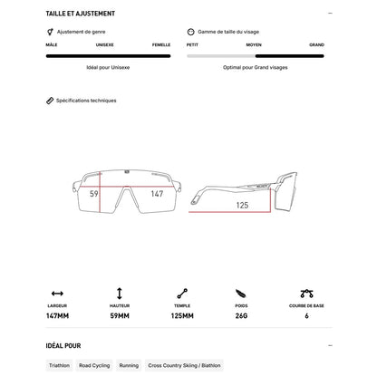 Lunettes RUDY PROJECT SPINSHIELD PRO Blanc Verres RP Optics Multilaser Yellow