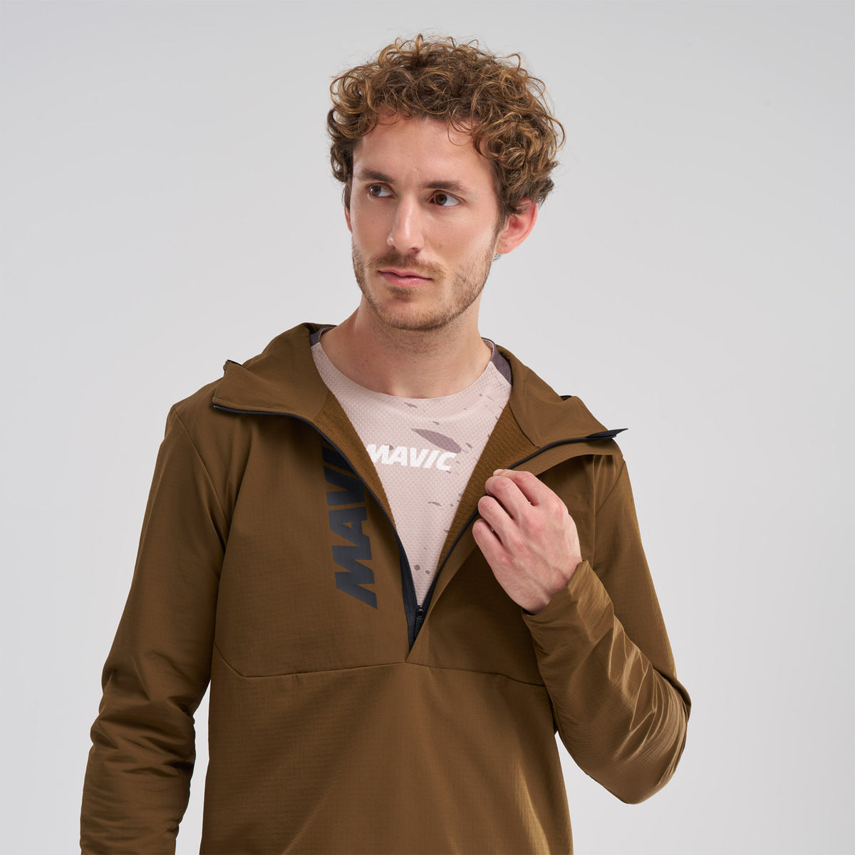 Veste MAVIC DEEMAX THERMO WIND HOODIE Marron