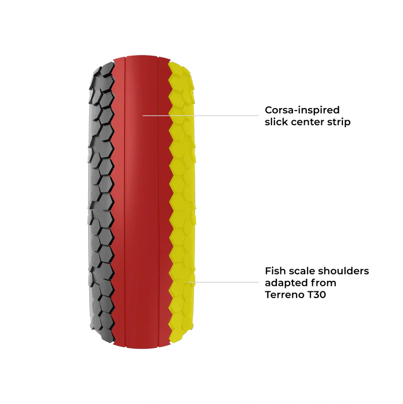 Pneu VITTORIA TERRENO T10 HARDPACK Gravel Sport 700c Tubetype Noir