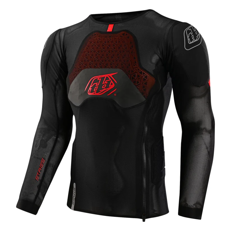 T-Shirt de Protection TROY LEE DESIGNS STAGE GHOST D3O Manches Longues Noir
