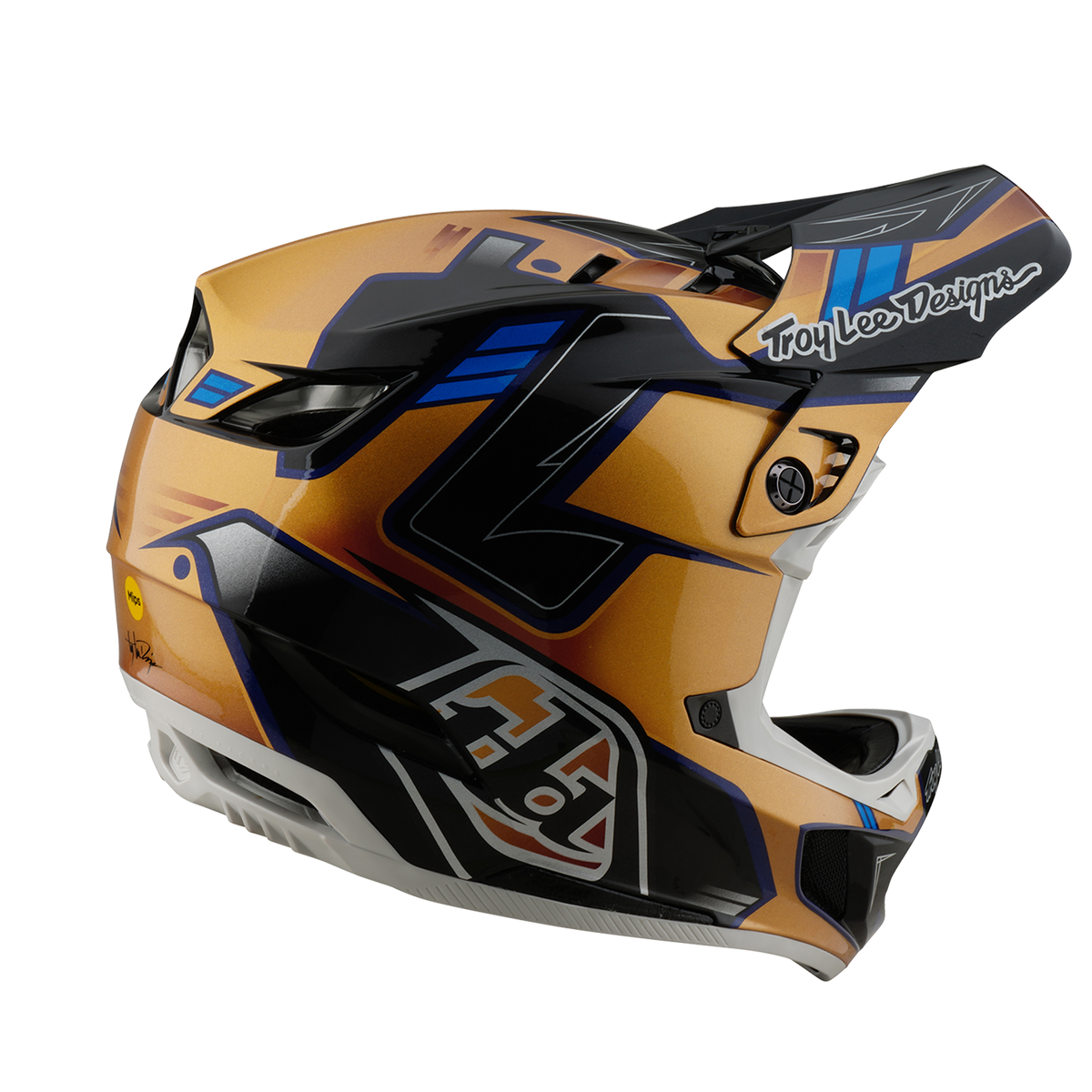 Casque VTT TROY LEE DESIGNS D4 COMPOSITE MIPS ROYALTY Noir/Or