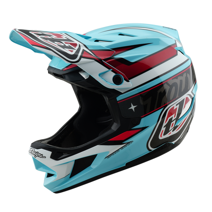 Casque VTT TROY LEE DESIGNS D4 POLYACRYLITE MIPS LINEAR Bleu