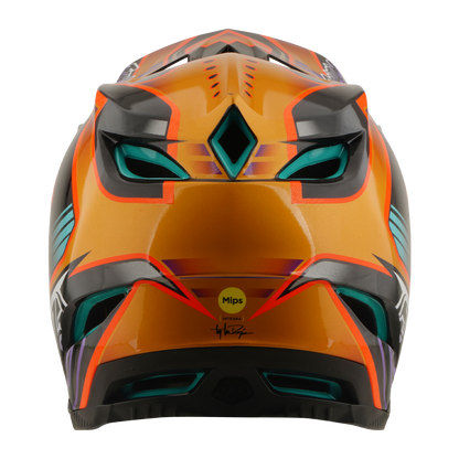 Casque VTT TROY LEE DESIGNS D4 CARBON MIPS Crest Gold