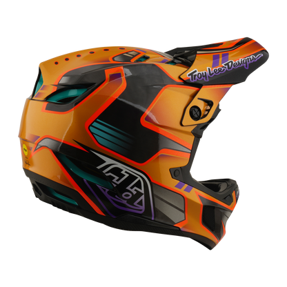 Casque VTT TROY LEE DESIGNS D4 CARBON MIPS Crest Gold