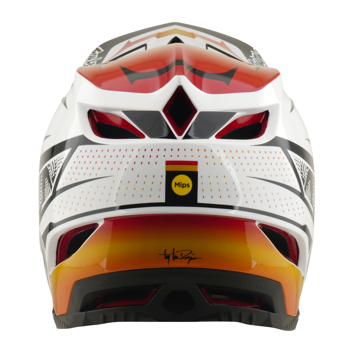 Casque VTT TROY LEE DESIGNS D4 COMPOSITE MIPS LINED UP Blanc
