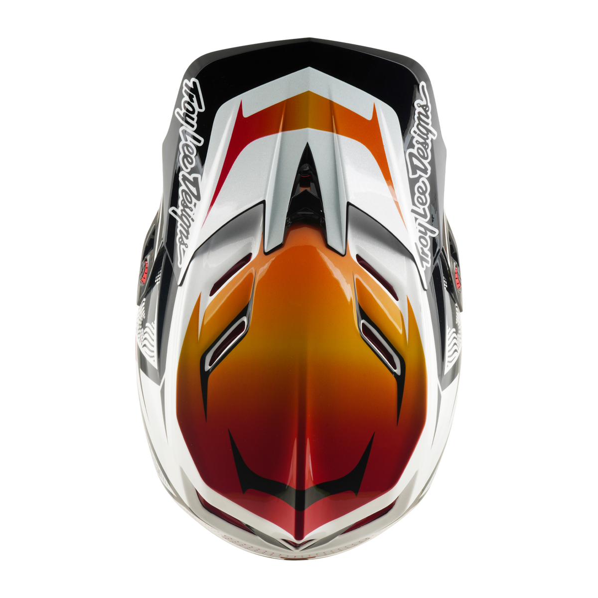Casque VTT TROY LEE DESIGNS D4 COMPOSITE MIPS LINED UP Blanc