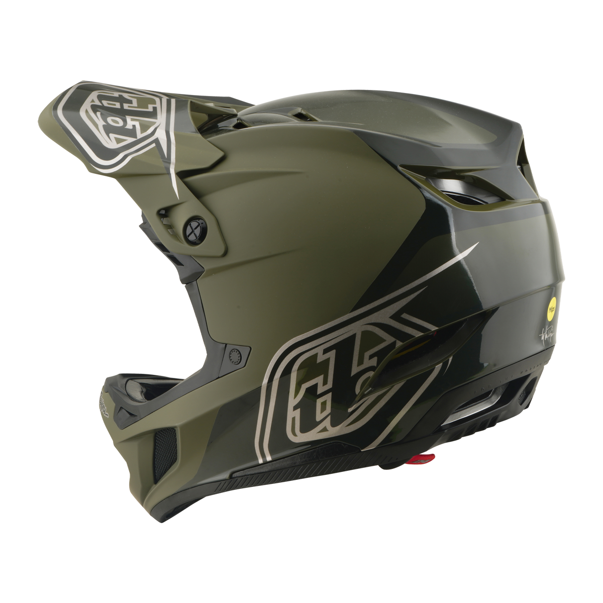 Casque VTT TROY LEE DESIGNS D4 POLYACRYLITE MIPS SHADOW BEETLE Kaki