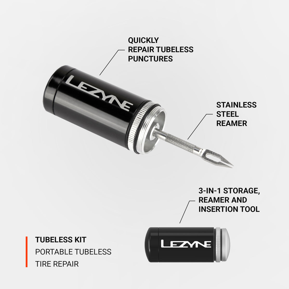 Kit de Réparation Tubeless LEZYNE Noir