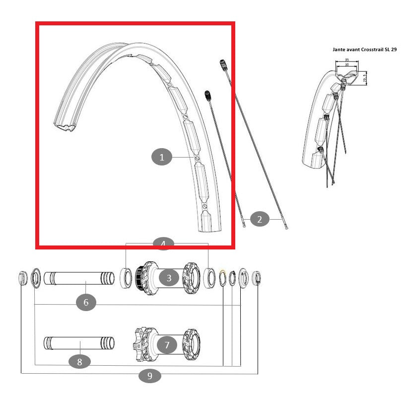 Kit Jantes Av/Ar MAVIC E-CROSSTRAIL SL 29"