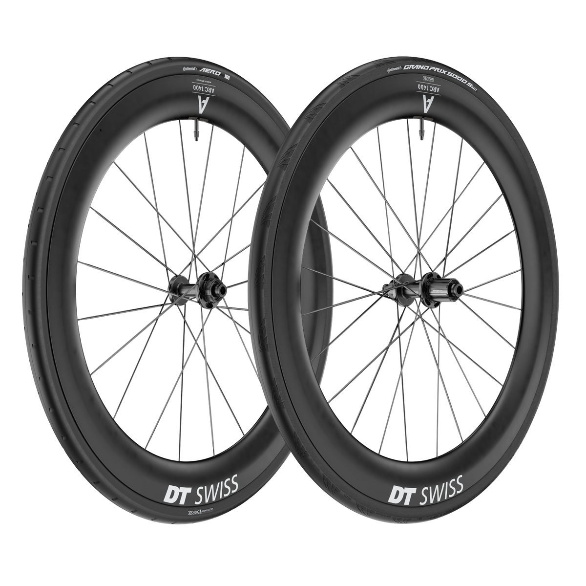 Paire de Roues DT SWISS ARC 1100 DICUT WTS 65 Tubeless Ready (Center Lock)