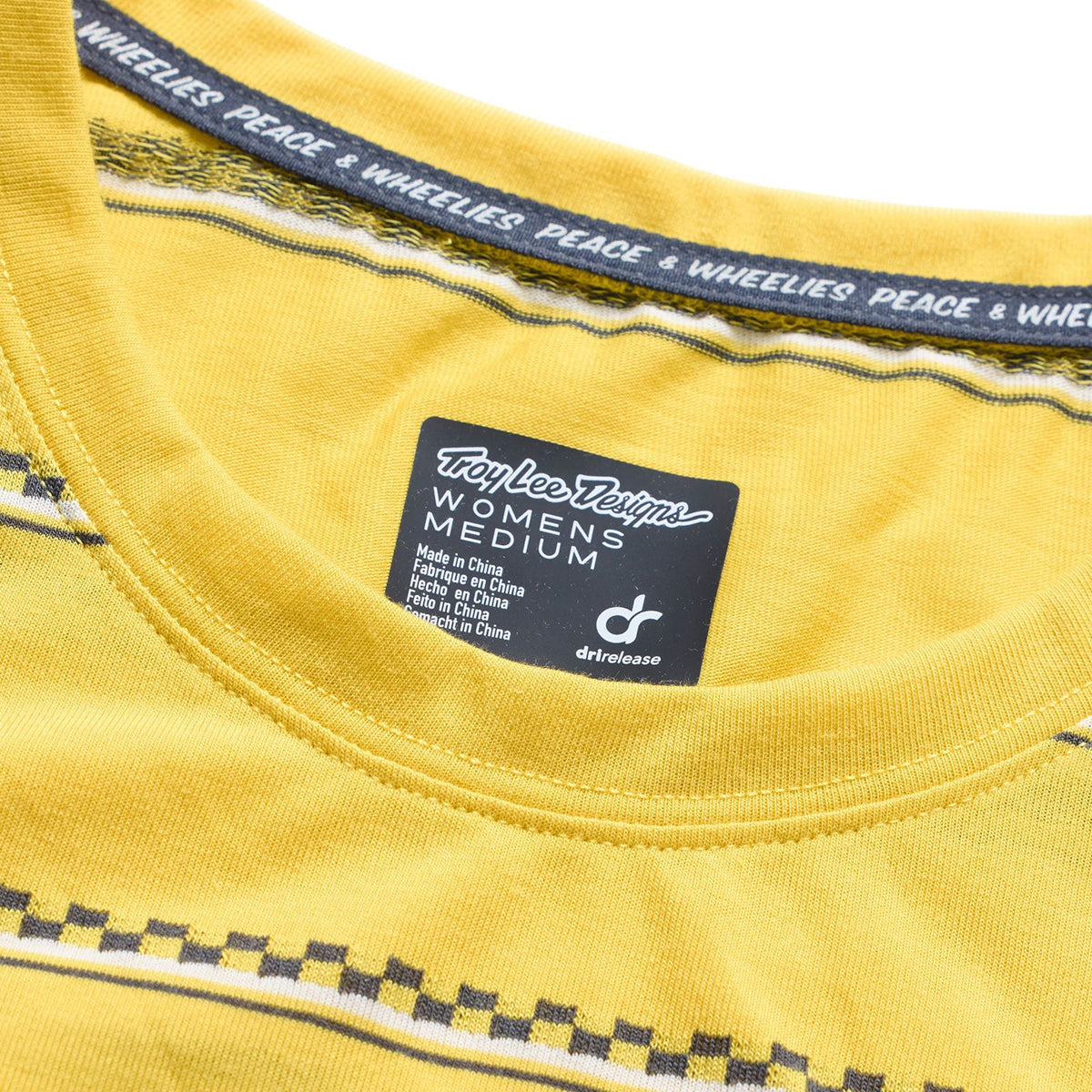 Maillot TROY LEE DESIGNS LILIUM RIDE CHECKED OUT Femme Manches Courtes Jaune