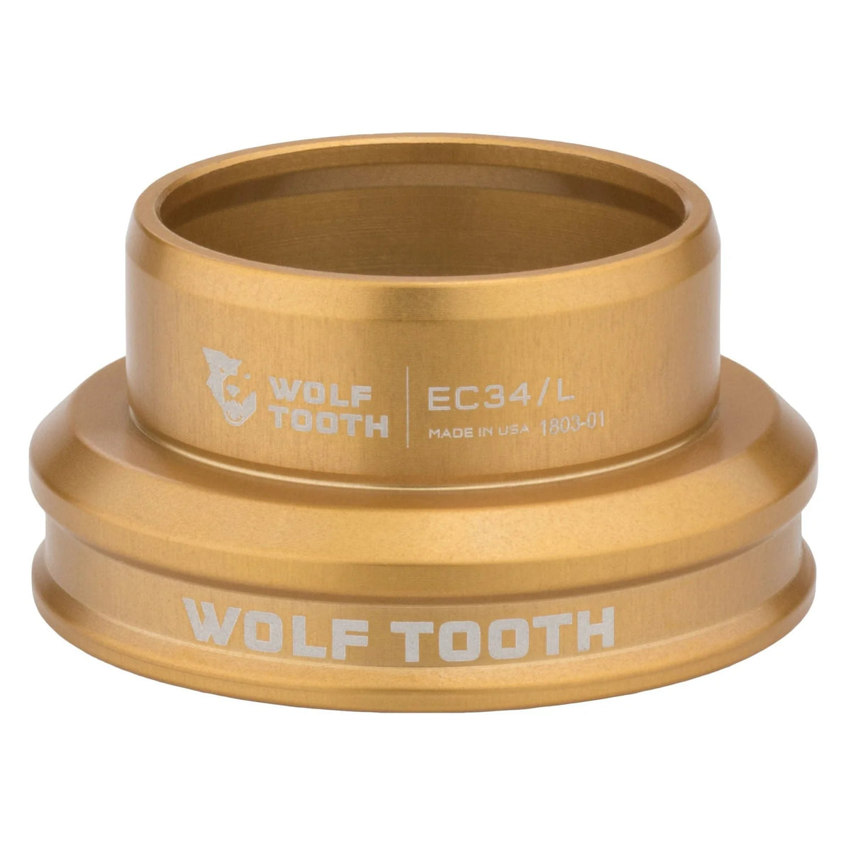 Cuvette Basse pour Jeu de Direction Externe WOLF TOOTH PERFORMANCE 1"1/8 EC34 Or