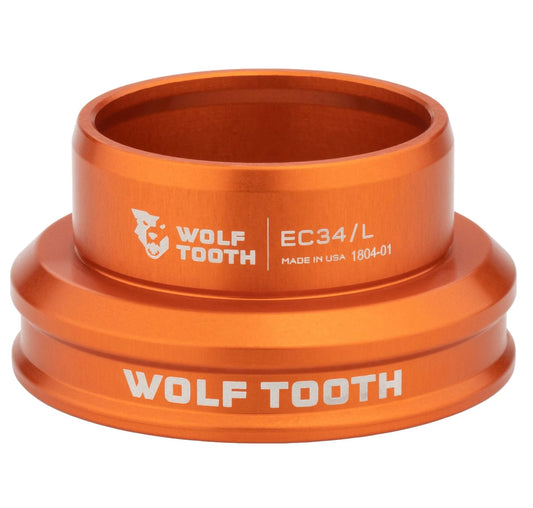 Cuvette Basse pour Jeu de Direction Externe WOLF TOOTH PERFORMANCE 1"1/8 EC34 Orange