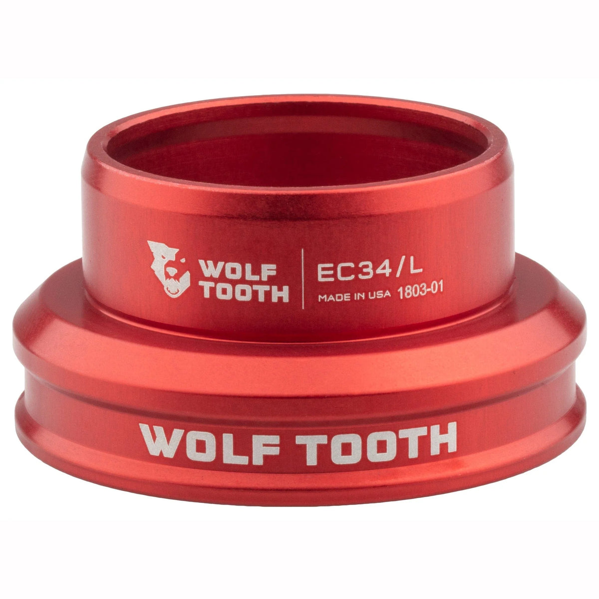 Cuvette Basse pour Jeu de Direction Externe WOLF TOOTH PREMIUM 1"1/8 EC34 Rouge
