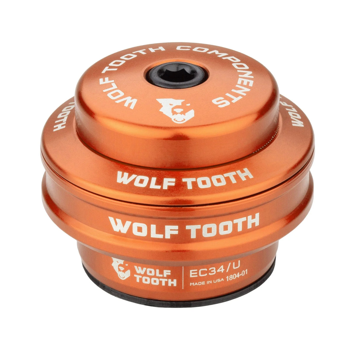 Cuvette Haute pour Jeu de Direction Externe WOLF TOOTH PREMIUM 1"1/8 EC34 Stack 16 mm Orange