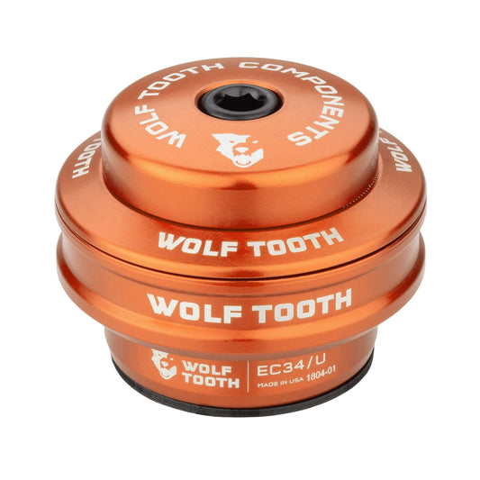 Cuvette Haute pour Jeu de Direction Externe WOLF TOOTH PREMIUM 1"1/8 EC34 Stack 16 mm Orange