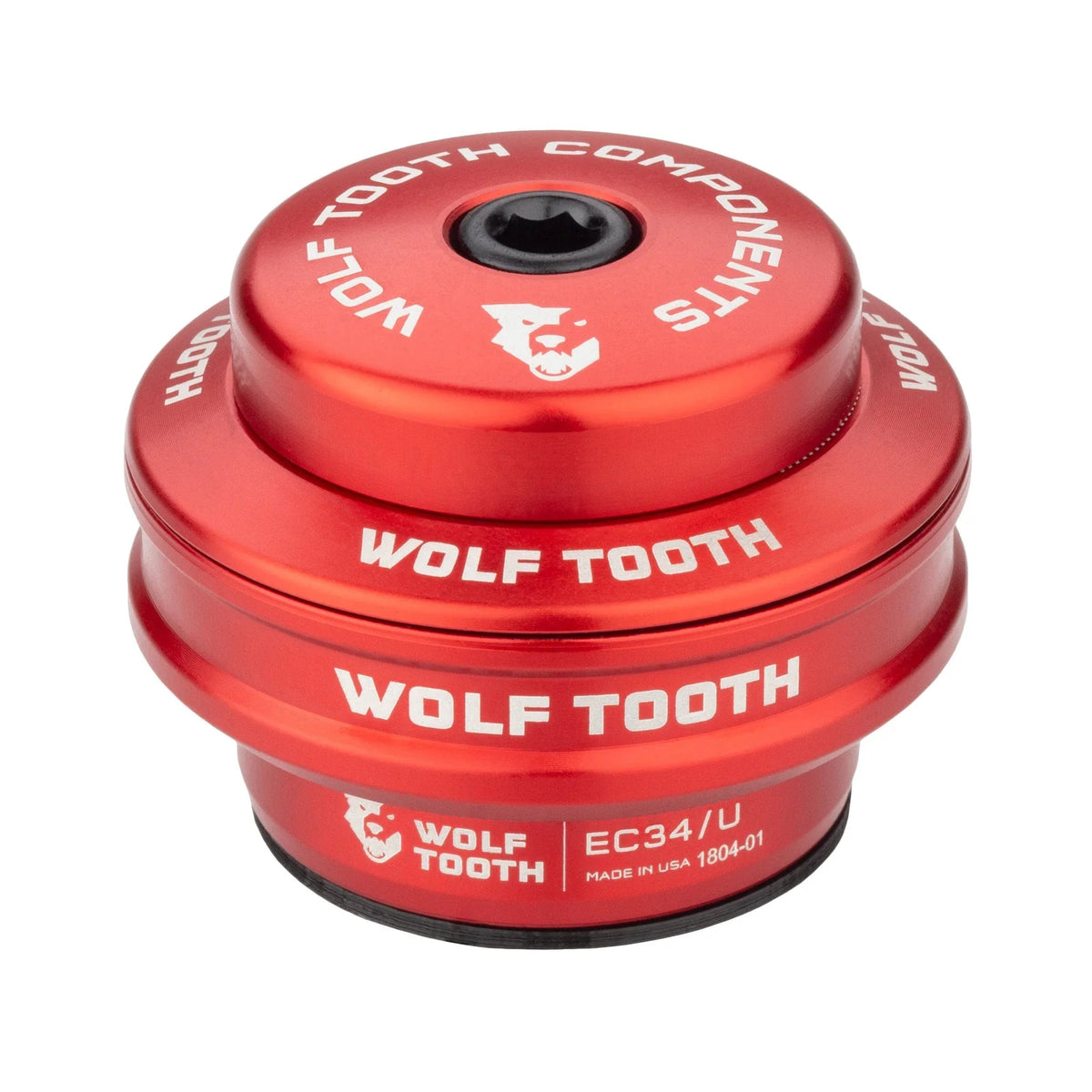 Cuvette Haute pour Jeu de Direction Externe WOLF TOOTH PREMIUM 1"1/8 EC34 Stack 16 mm Rouge