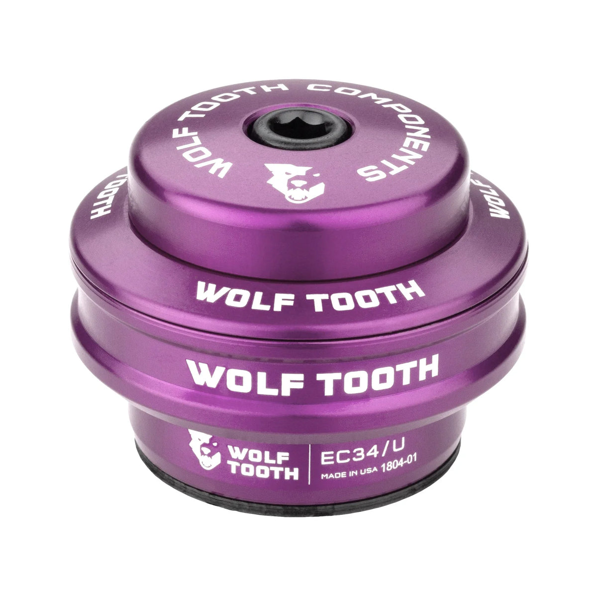 Cuvette Haute pour Jeu de Direction Externe WOLF TOOTH PREMIUM 1"1/8 EC34 Stack 16 mm Violet