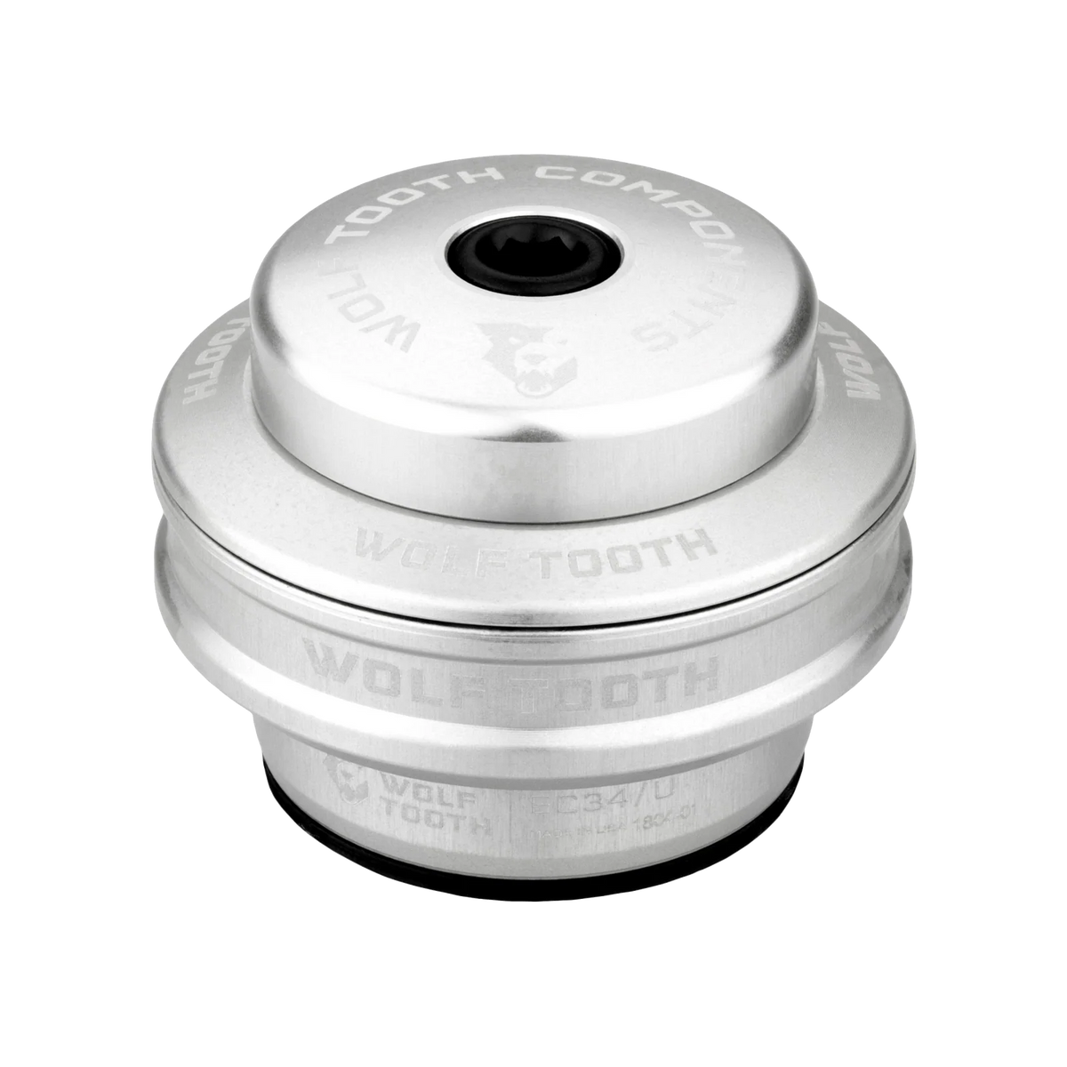 Cuvette Haute pour Jeu de Direction Externe WOLF TOOTH PREMIUM 1"1/8 EC34 Stack 16 mm Argent