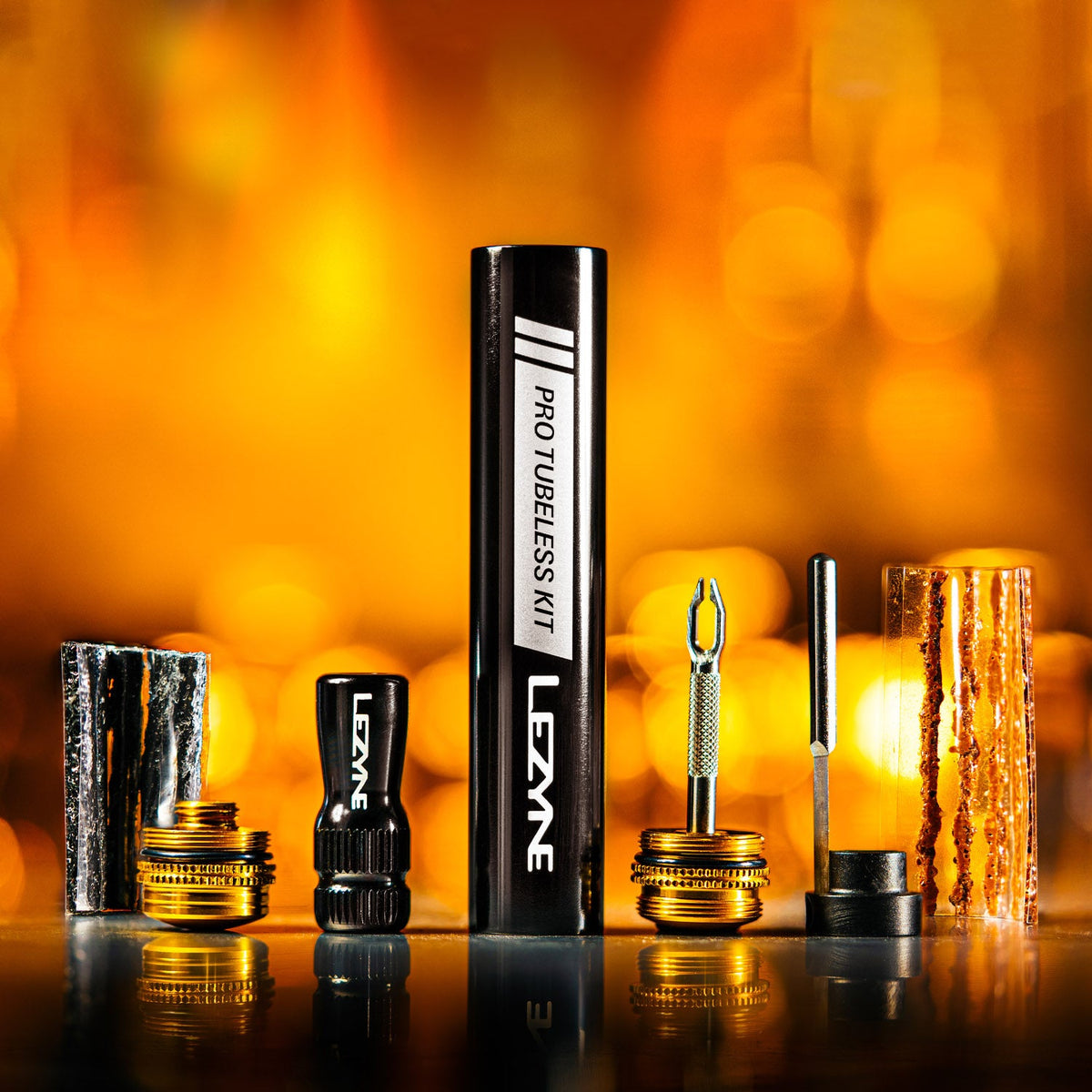 Kit de Réparation Tubeless LEZYNE PRO Loaded + Cartouche Co2 20g Noir