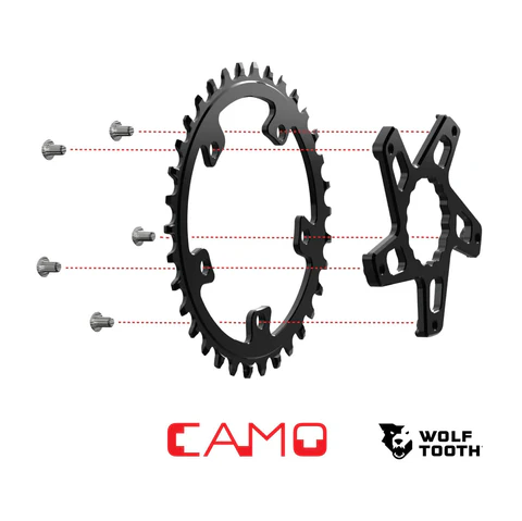 Plateau Mono WOLF TOOTH CAMO 12V Shimano Étoile WOLF TOOTH