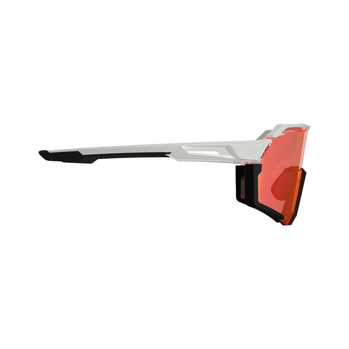 Lunettes LEATT RIDEVIZ PRO LARGE Blanc Verre Crystal Iriz Rouge