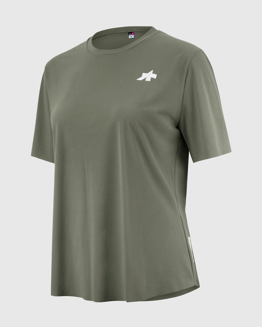 Maillot ASSOS TACTICA POST RIDE T5 Manches Courtes Femme Vert
