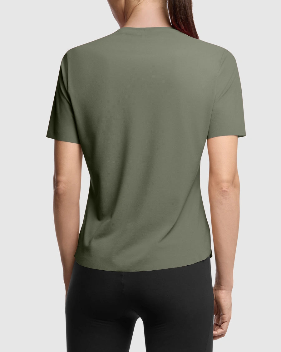Maillot ASSOS TACTICA POST RIDE T5 Manches Courtes Femme Vert