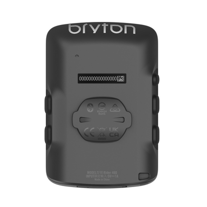 Compteur GPS BRYTON RIDER 460 E — dos et fixation du GPS