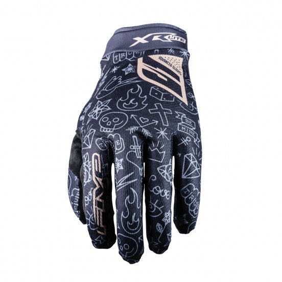 Gants FIVE XR-LITE Tatoo Noir/Or