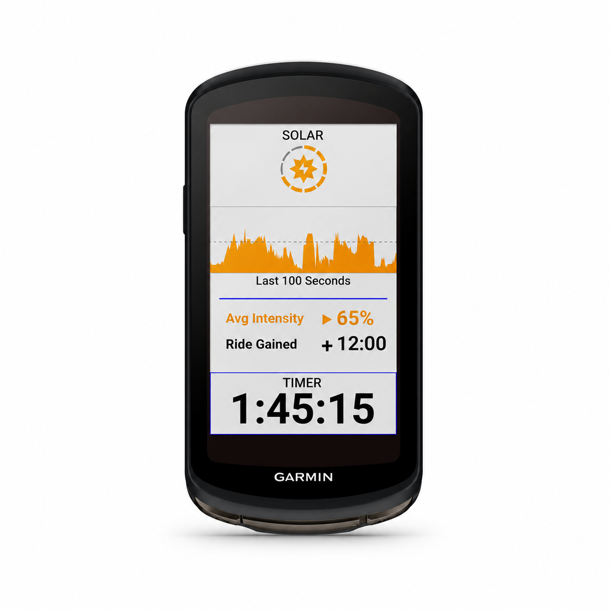 Compteur GPS GARMIN EDGE 1040 SOLAR — vue de face sur fond blanc