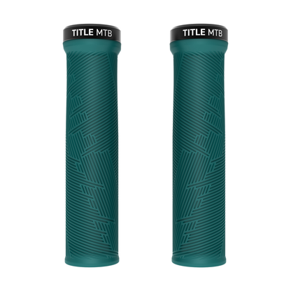 Grips Title MTB FORM Lock-On Turquoise - paire vue de face
