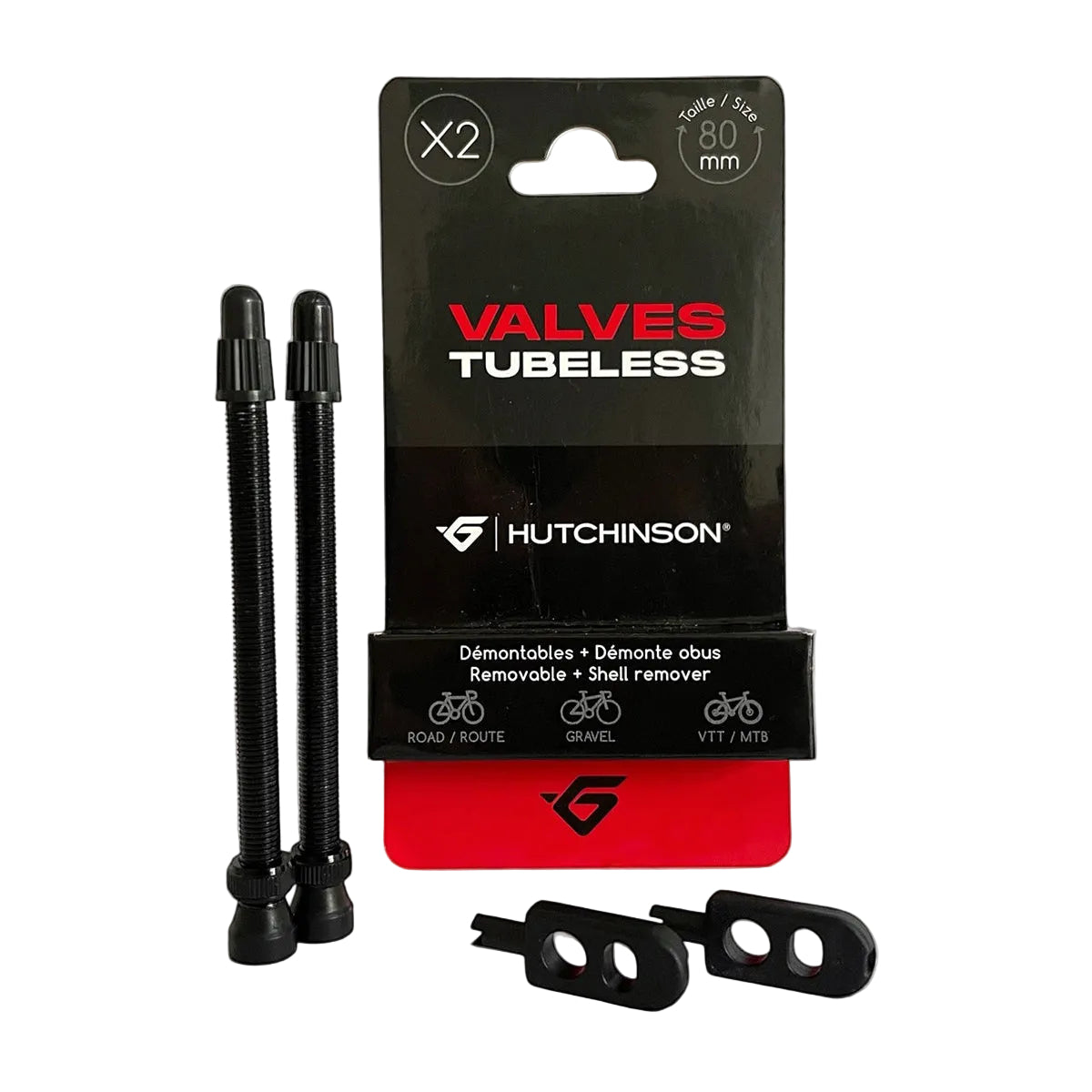 Lot de 2 Valves Tubeless HUTCHINSON