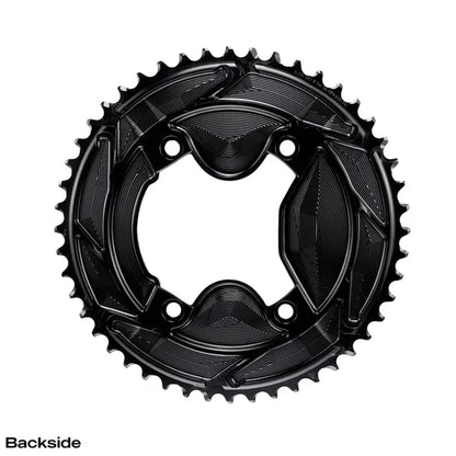 Paire de Plateaux 12V ALUGEAR AERO 110 BCD pour Shimano GRX Noir