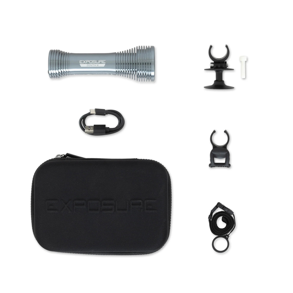 Éclairage Avant EXPOSURE LIGHTS ZENITH 4 avec Support de Casque/Cintre