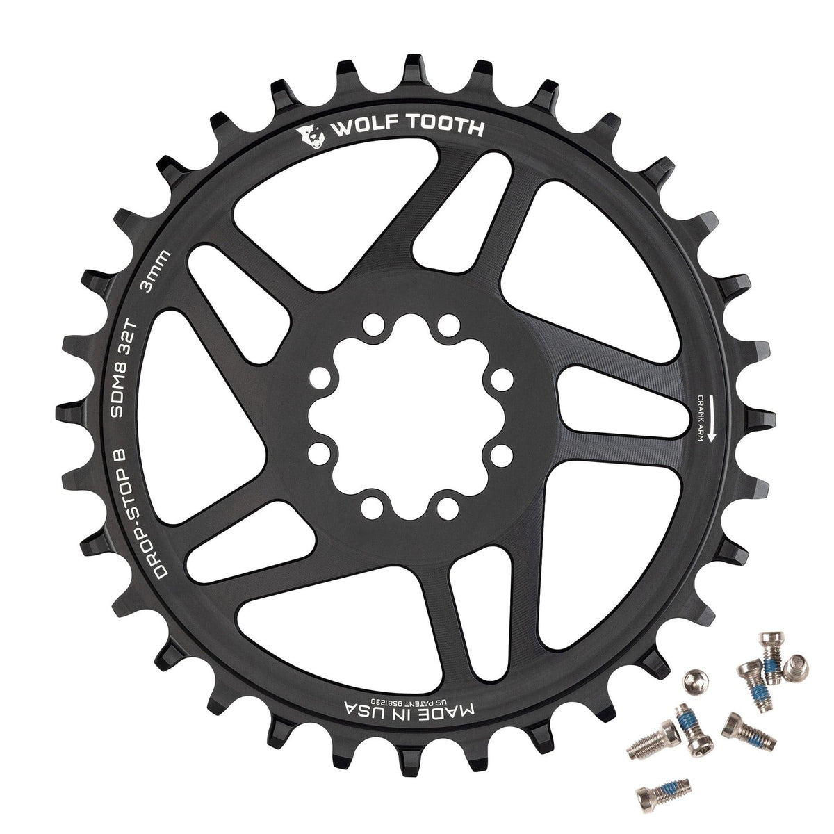 Plateau Mono WOLF TOOTH 12V SRAM Direct Mount 8 vis Offset 3mm