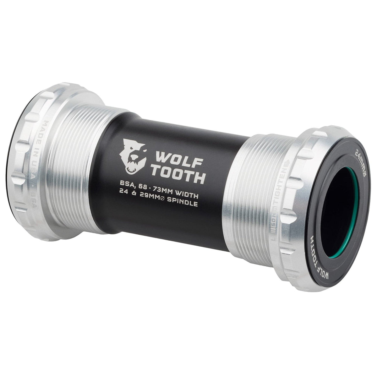 Boitier de Pédalier WOLFTOOTH BSA 24mm Raw Silver